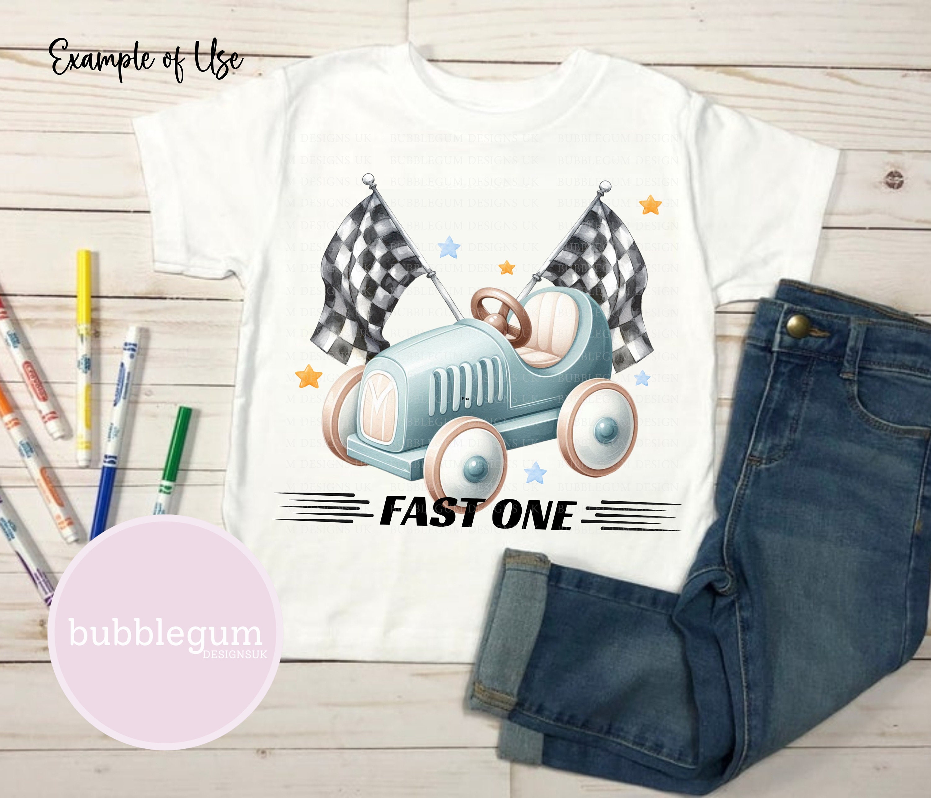 Fast One Designs Fast One Racing Car 1st Birthday PNG, Race Car Sublimation Design, Boys ...