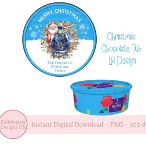 Weihnachten Nordpol Nikolaus Zug Schokolade Wannendeckel Design, PNG, druckbare Praline Wannendeckel, Weihnachtsaufkleber, Sofortiger digitaler Download
