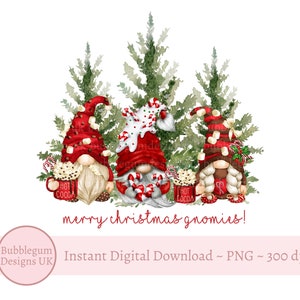 Gnomos de Natal PNG, Gnomos de Feliz Natal Clip Art, Design de Sublimação, Gnomos de Natal, Gnomos, Gnomos Vermelhos, Download Digital Instantâneo