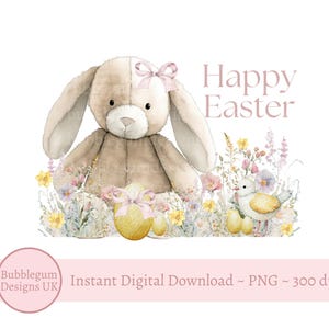 Lop oreille lapin Joyeuses Pâques Sublimation Design, PNG, gâteries de Pâques, lapin de Pâques & poussin PNG, Pâques imprimable, téléchargement numérique immédiat
