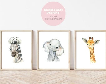 Printable Nursery Elephants & Giraffe Wall Art Bundle Baby Animals Instant Download Kids Room Home Decor Elephants Giraffes Printable Nursery Elephants & Giraffe Wall Art Bundle Baby Animals Instant Download Kids Room Home Decor Elephants Giraffes