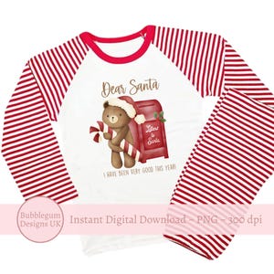 Kerst Candy Cane Bear PNG, teddybeer sublimatie ontwerp, mooie lijst kerstshirt ontwerp, baby romper ontwerp, instant digitale download