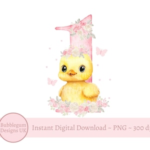 Eine Ente PNG, Ente 1. Geburtstag Sublimationsdesign, Gummiente Geburtstagsfeier Dekor, gelbe Entenparty, Enten, sofortiger digitaler Download