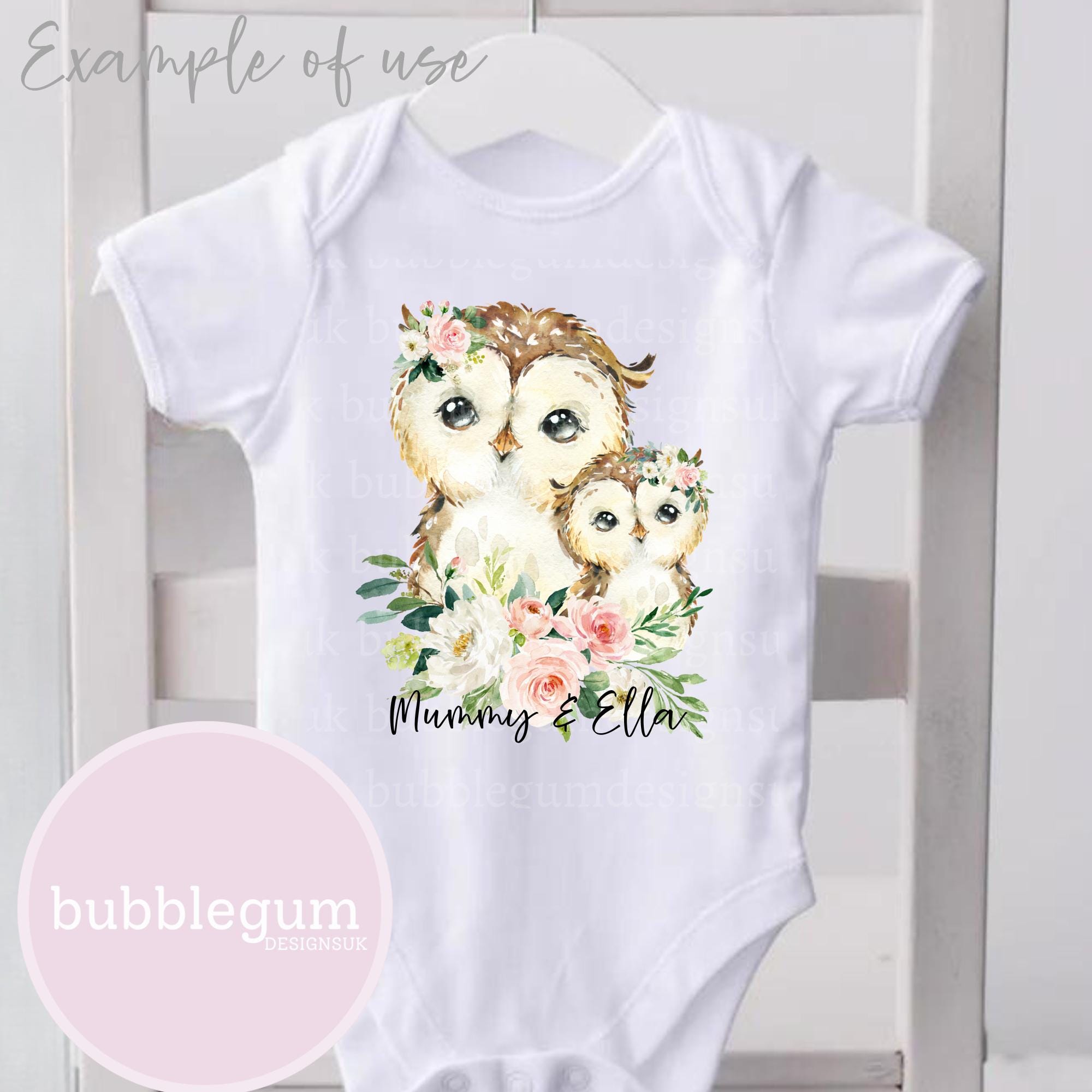 Búhos de madre y bebé, diseño floral rosa PNG, diseño de sublimación de búho,  diseño de tarjeta de cumpleaños de búho, día de la madre, mamá y bebé,  descarga digital instantánea, -, image size:2000x2000