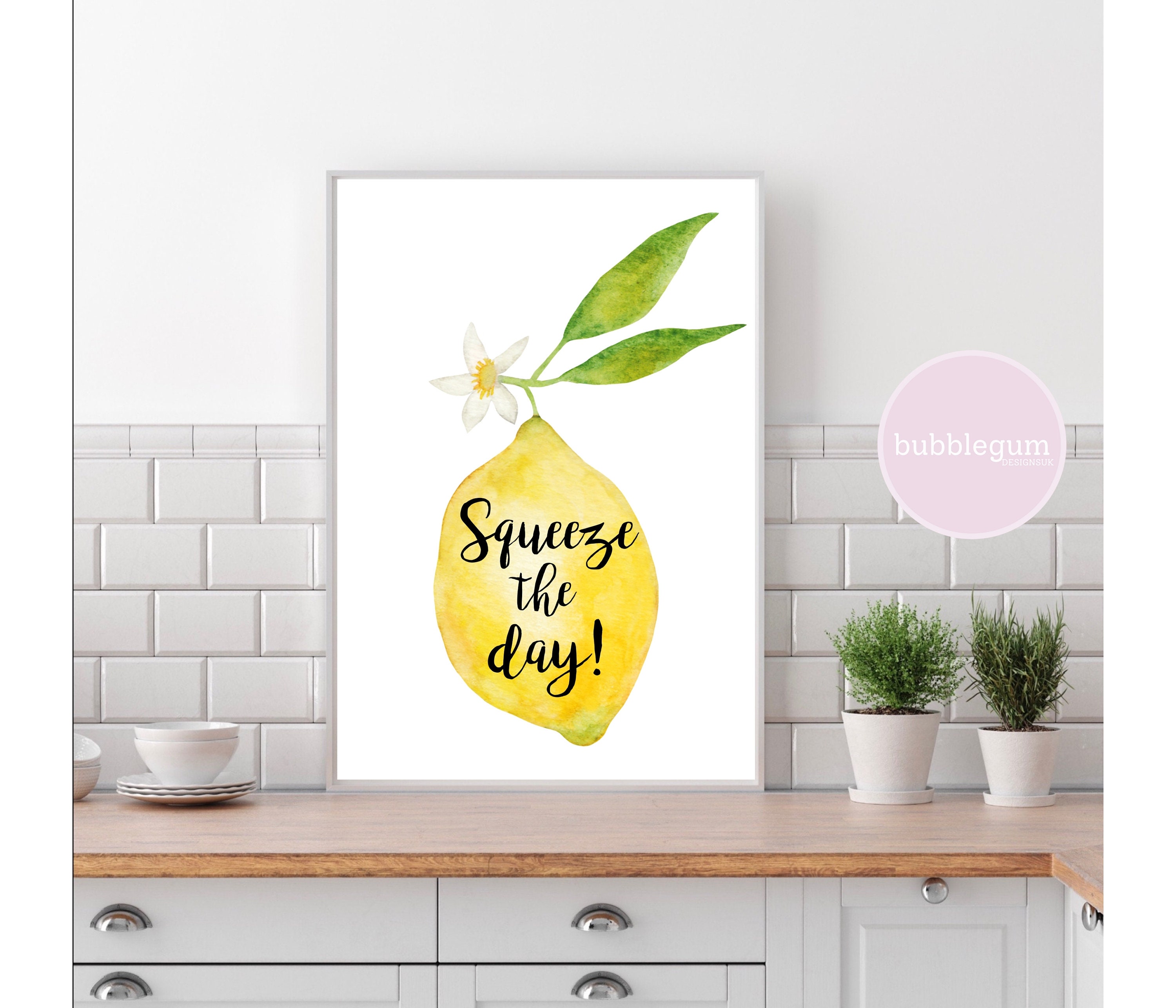 Squeeze The Day PNG Lemon PNG Farmhouse Lemon Sign Lemons | Etsy