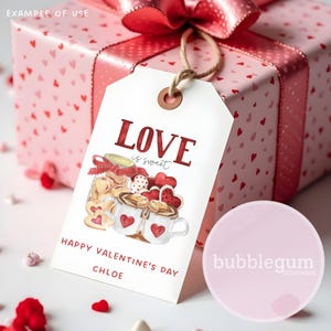 Guloseimas de Dia dos Namorados PNG, Design de Sublimação de Chocolate Quente de Dia dos Namorados, Cartão de Dia de São Valentim, O Amor É Doce, Tag, Download Digital Instantâneo