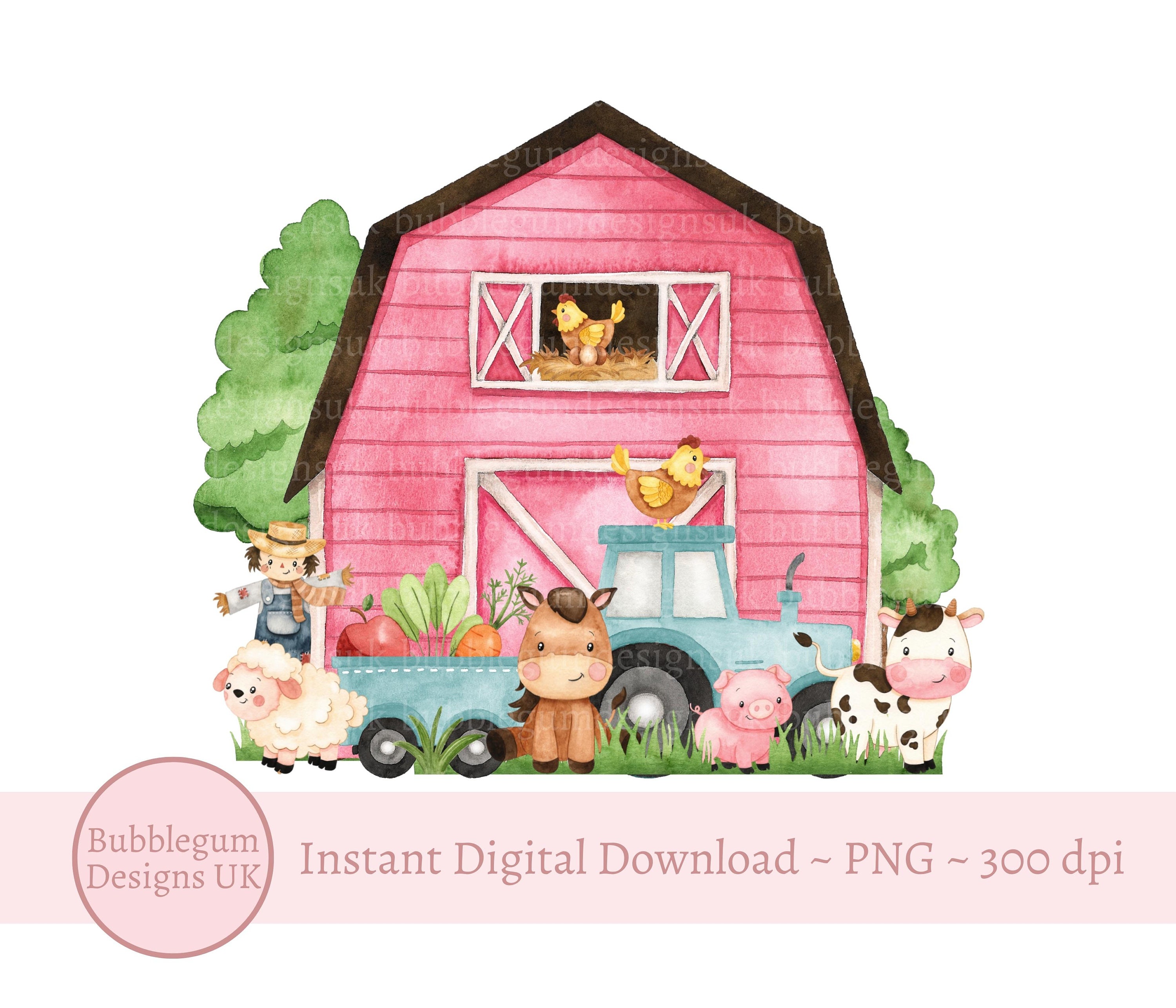 Little Pink Cow PNG Digital Download for Sublimation Prints and T