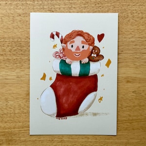 Mini Obi-Wan dans un bas de Noël Impression artistique