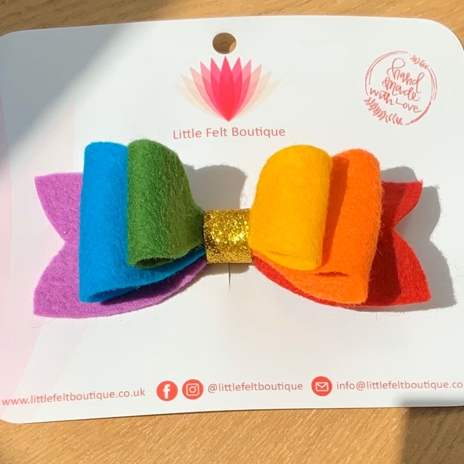 Rainbow hair clips Etsy