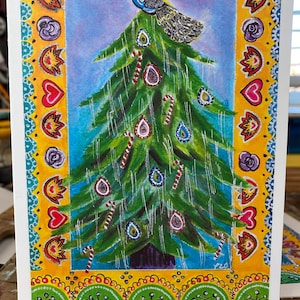 Desi LKW Kunst Weihnachtskarte