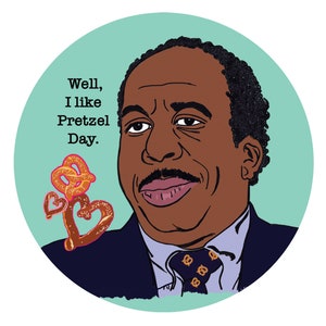 Stanley Hudson Sticker Pretzel Day