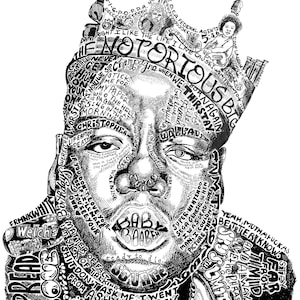 Notorious BIG  11 x 14 mounted