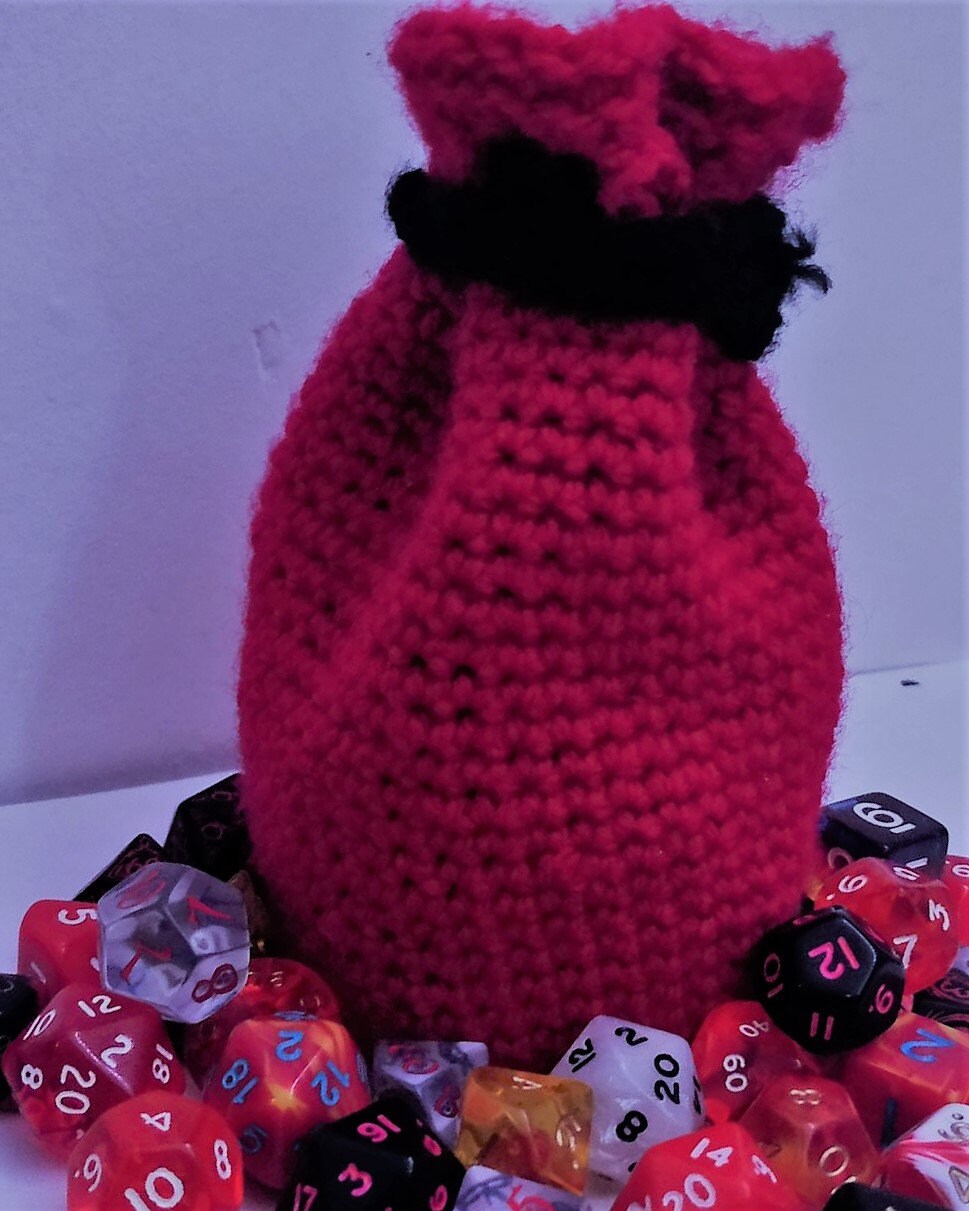 Medium Round Crochet Dice Bag Etsy
