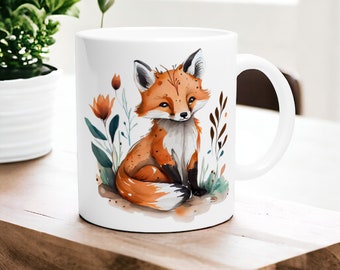 Fox Mug - Handcrafted Ceramic Coffee Cup with Whimsical Fox Design - Perfect for Morning Brew - Unique Gift for Animal Lovers