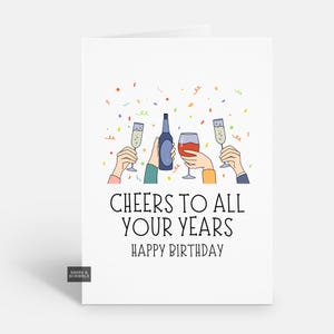 Divertida tarjeta de cumpleaños para él o ella, tarjeta de felicitación de broma para hombres o mujeres adultos.