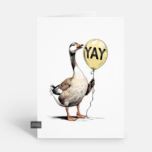 Funny Goose Birthday Card For Him Or Her