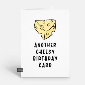 Divertida tarjeta de cumpleaños con queso para él o ella, tarjeta de felicitación de broma para hombres o mujeres adultos