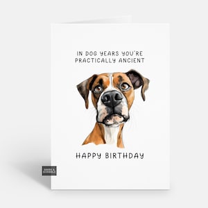 Carte d'anniversaire drôle de chien pour lui ou elle, carte de voeux de plaisanterie pour les hommes adultes ou les femmes propriétaires d'animal de compagnie