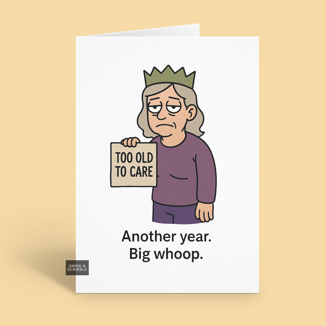Funny Rude Old Age Birthday Card for Him or Her, Unique Cards - Etsy UK