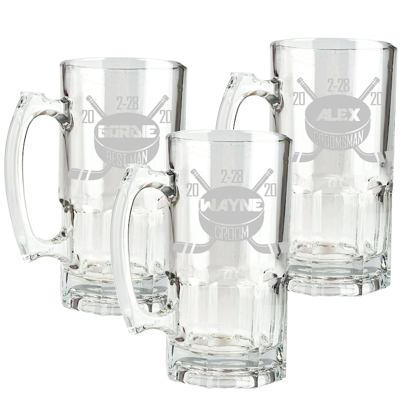 Custom Hockey Giant Beer Stein Glass Trophy Personalized Etsy