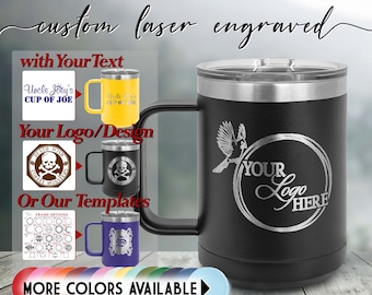 Custom Travel Coffee Mug Personalized 15oz