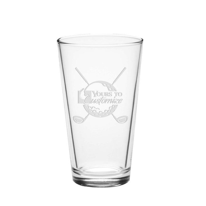 Custom Golf Glass Personalized Pint Beer Engraved Tournament Etsy