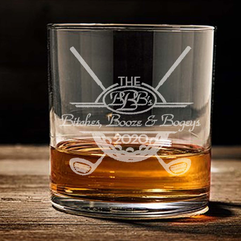 Personalized Golf Whiskey Glasses Custom Event Tournament Etsy