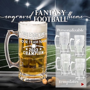 Personalized Fantasy Football Beer Stein 32oz