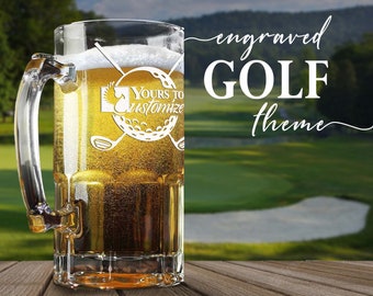 Personalized Golf Stein, Custom Engraved