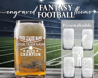 Personalized Fantasy Football Beer Can