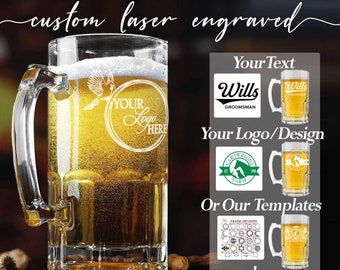 Custom Giant Beer Stein Glass, Personalized