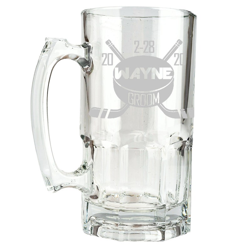 Custom Hockey Giant Beer Stein Glass Trophy Personalized Etsy