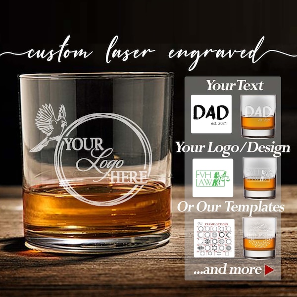 Personalized Whiskey Glasses, Custom