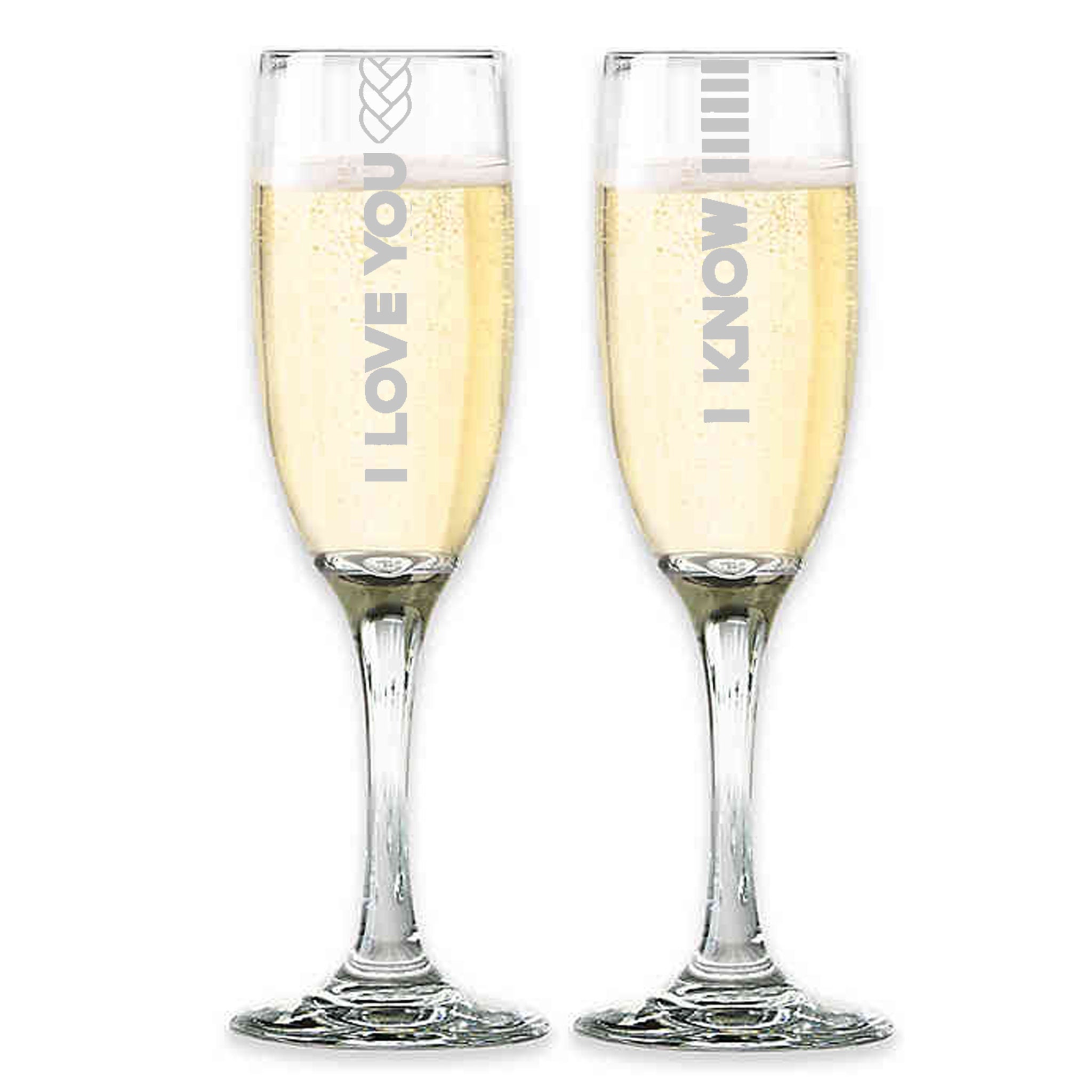 I love you i know champagne glasses discount