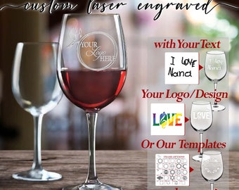 Personalized Wine Glass, Custom