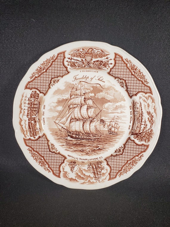 Fair Winds Friendship of Salem Plates Alfred Meakin Stafforshire England
