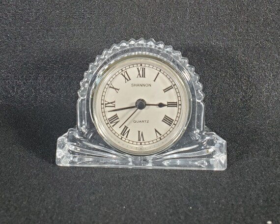 Shannon By Godinger Small Crystal Desk Clock Etsy