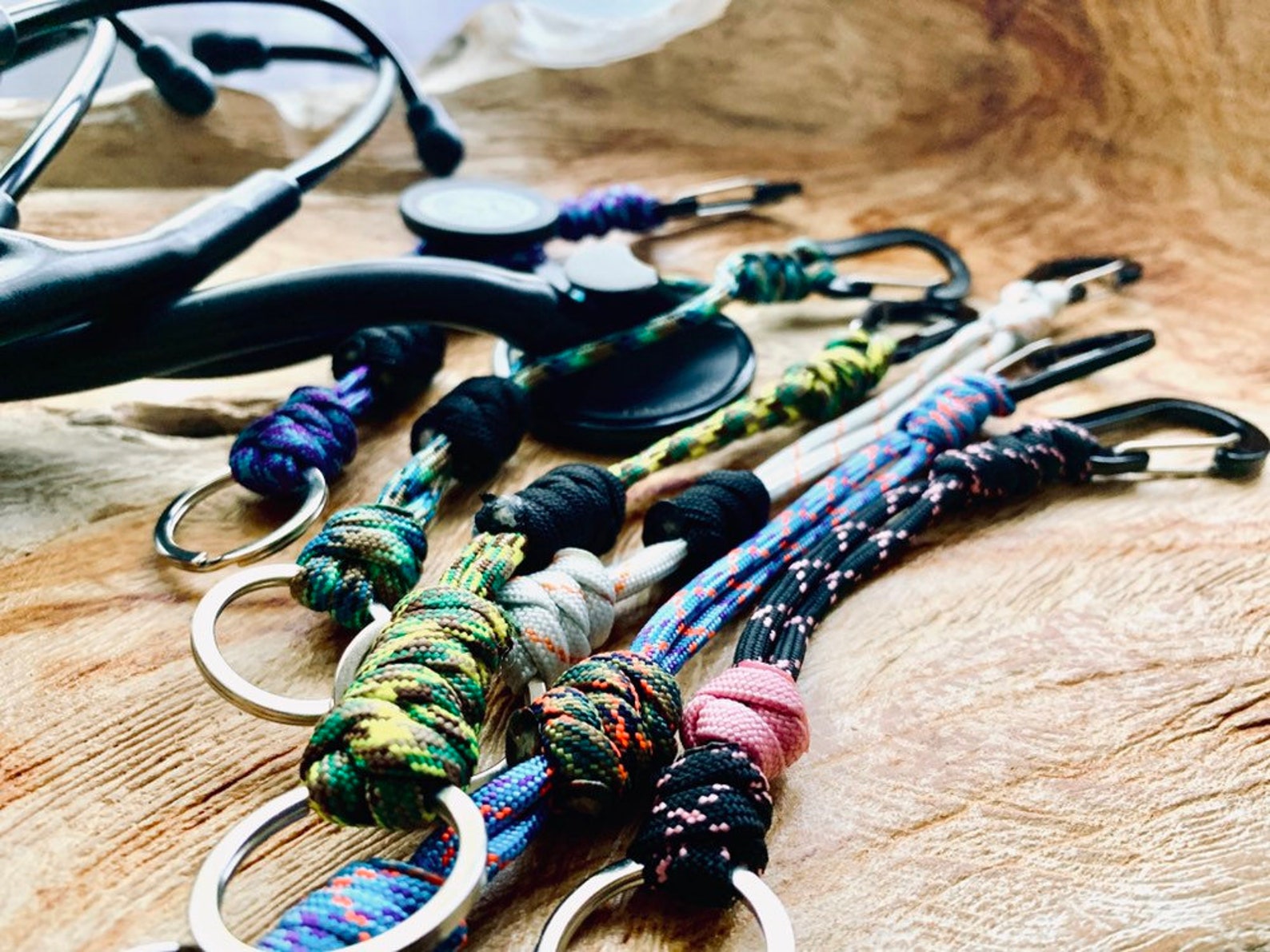 Stethoscope Holder Clip Paracord With Carabiner Etsy