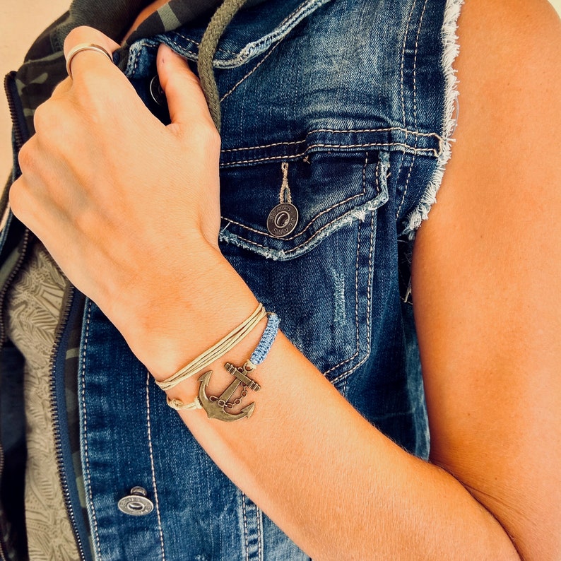 Bronze Anchor Wrap Bracelet Women Anchor Bracelet Bijoux Etsy