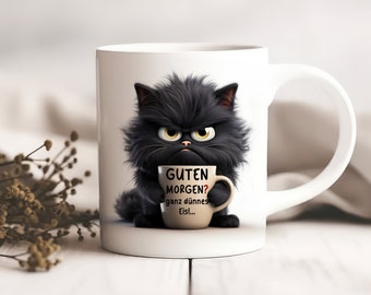 Tasse drôle de dicton | Tasse de chat drôle | Tasse de bureau | Tasse à café avec dicton | tasse drôle | cadeau de Noël