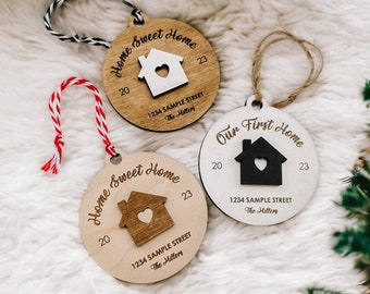 Our First Home Christmas Ornament - New Home Ornament, Home Sweet Home, Finally Home, Our Happy Place, 2023 Christmas Holiday Ornament, Gift