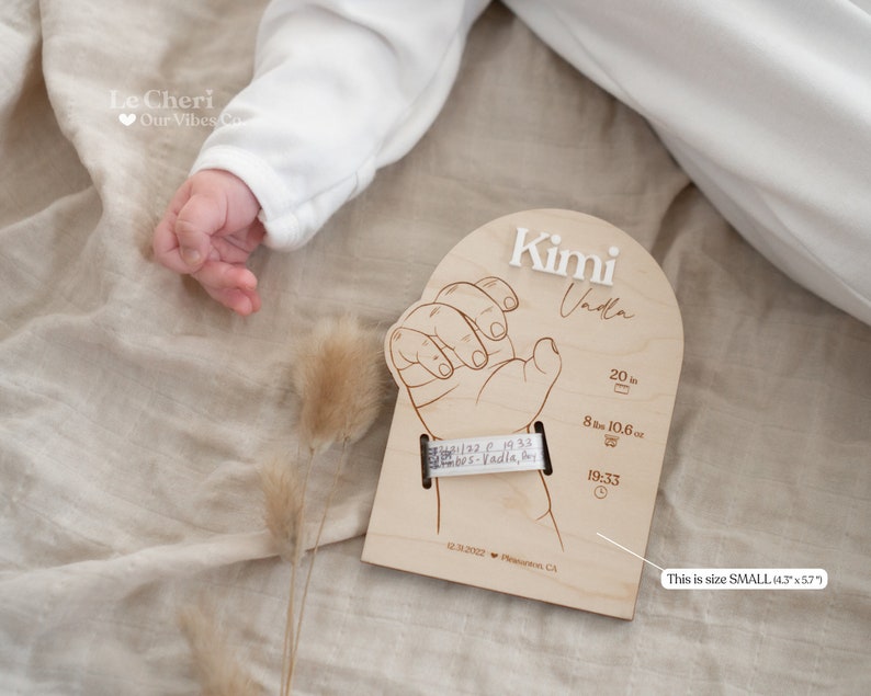 Birth Stats Announcement Sign Hospital Bracelet Keepsake Etsy Australia