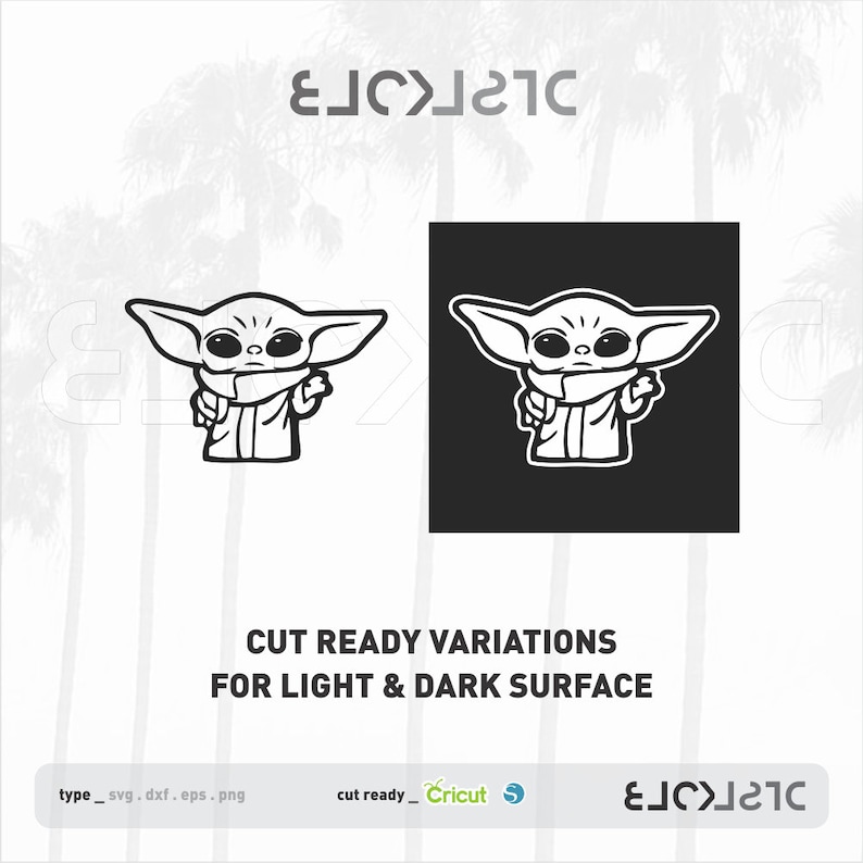 MANDALORIAN Baby Yoda Star Wars Boba Fett This is the Way Silhouette Cricut Cutting Ready Instant Download Sublimation SVG Dxf Eps Png