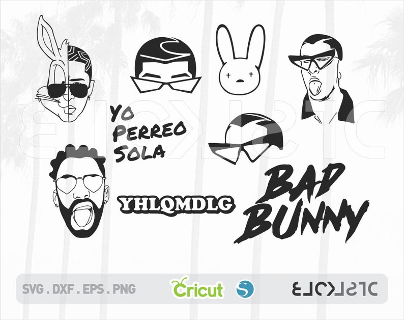 Download BAD BUNNY El Conejo Malo Bundle Vector Pack SVG Dxf Eps ...