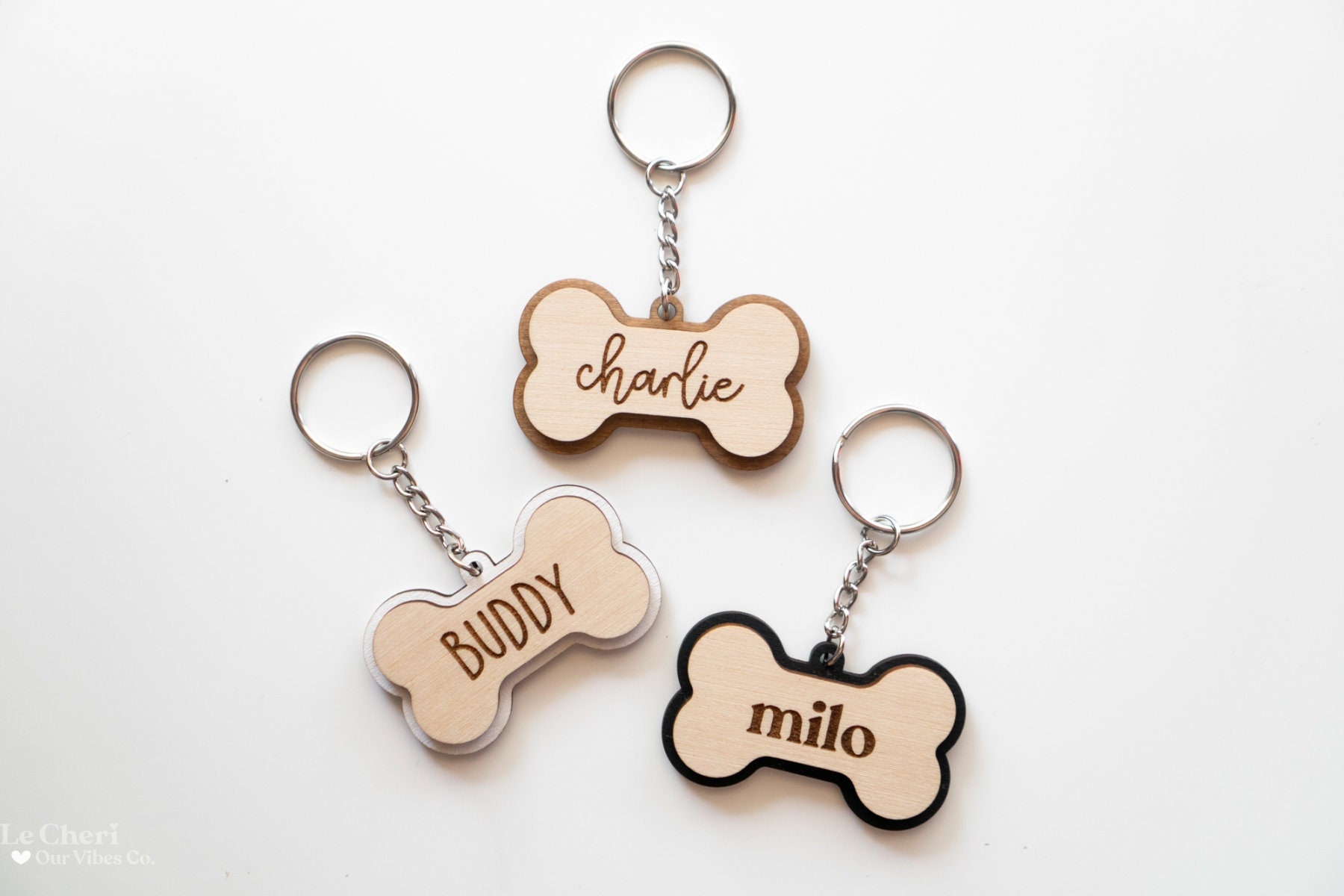 P. Graham Dunn Personalized Black Bone Keychain