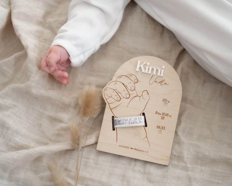 Birth Stats Announcement Sign Hospital Bracelet Keepsake Etsy Australia