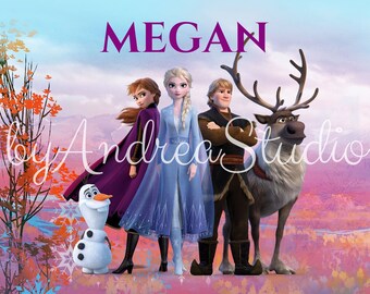 PRINTED Personalized Inspired Frozen 2 Birthday Party Backdrop / Background - Frozen 2 Party Decoration