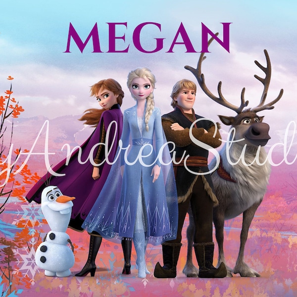 PRINTED Personalized Inspired Frozen 2 Birthday Party Backdrop / Background - Frozen 2 Party Decoration