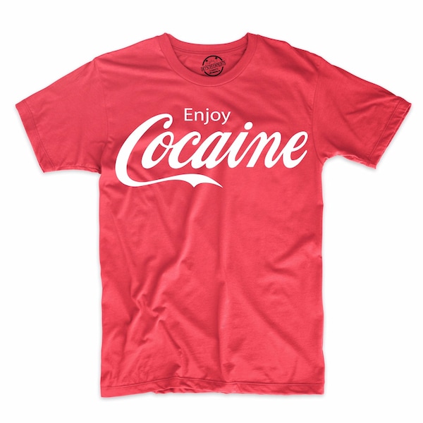 Disfruta de la cocaína divertida camiseta de parodia de humor