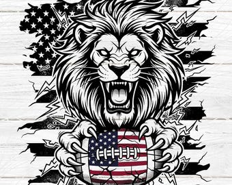 Football Svg, Lion Mascot Svg, Lions Football Svg, Lion Mascot SVG, School Team Football Shirt Design, Lions Pride Svg